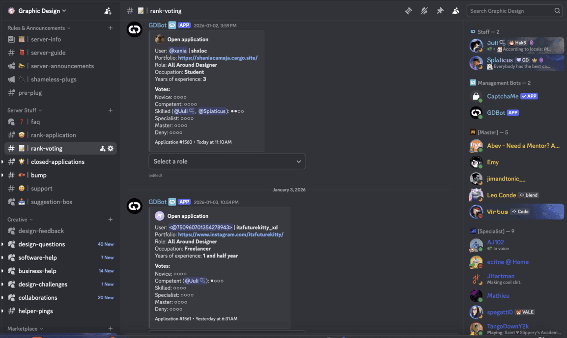 Rank voting embed